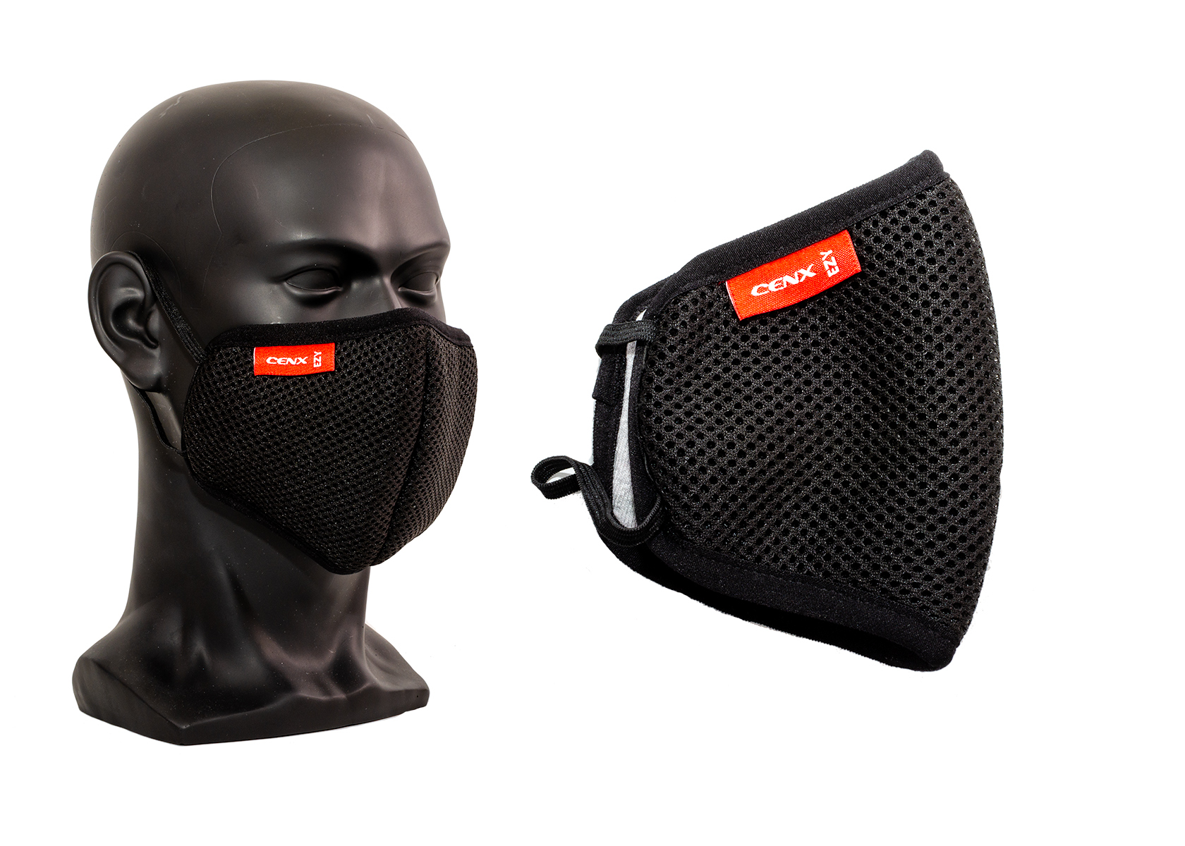(image for) CENX REUSABLE BLACK FACEMASK W/ SIX LAYER PROTECTION